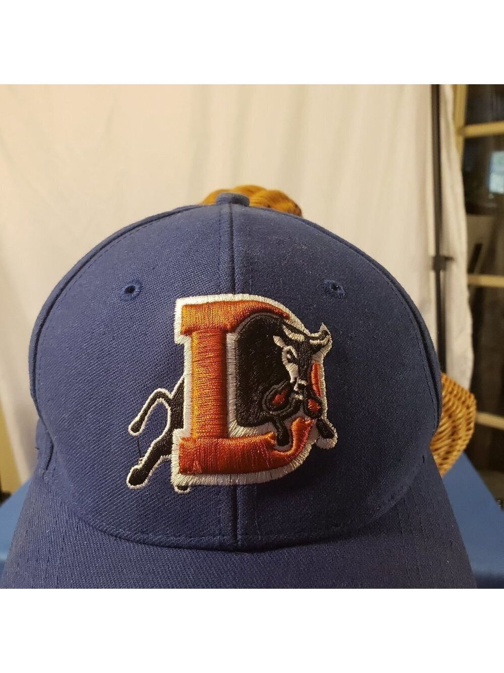 Youth TWINS ENTERPRISE Baseball Cap w/a D & a Bull in Blue & Orange